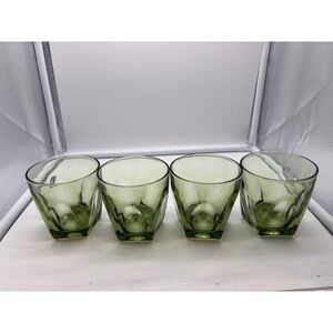 vintage box set of Hazelware "Normandy" rocks glasses by Brockway Glass Company.
